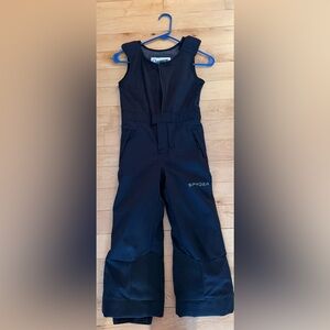 Spyder Black Kids Overalls Snow Pants (size 6)